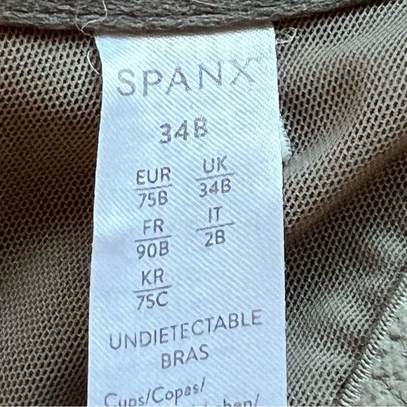 Spanx Undietectable Moss Green With Pink Lace Trim Underwire Bra Women's 34B - Picture 11 of 17